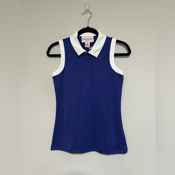 Tommy Bahama Tops - Tommy Bahama Sleeveless Blue UPF 50+ Quick Dry Wicking Golf Tennis Top Size XS